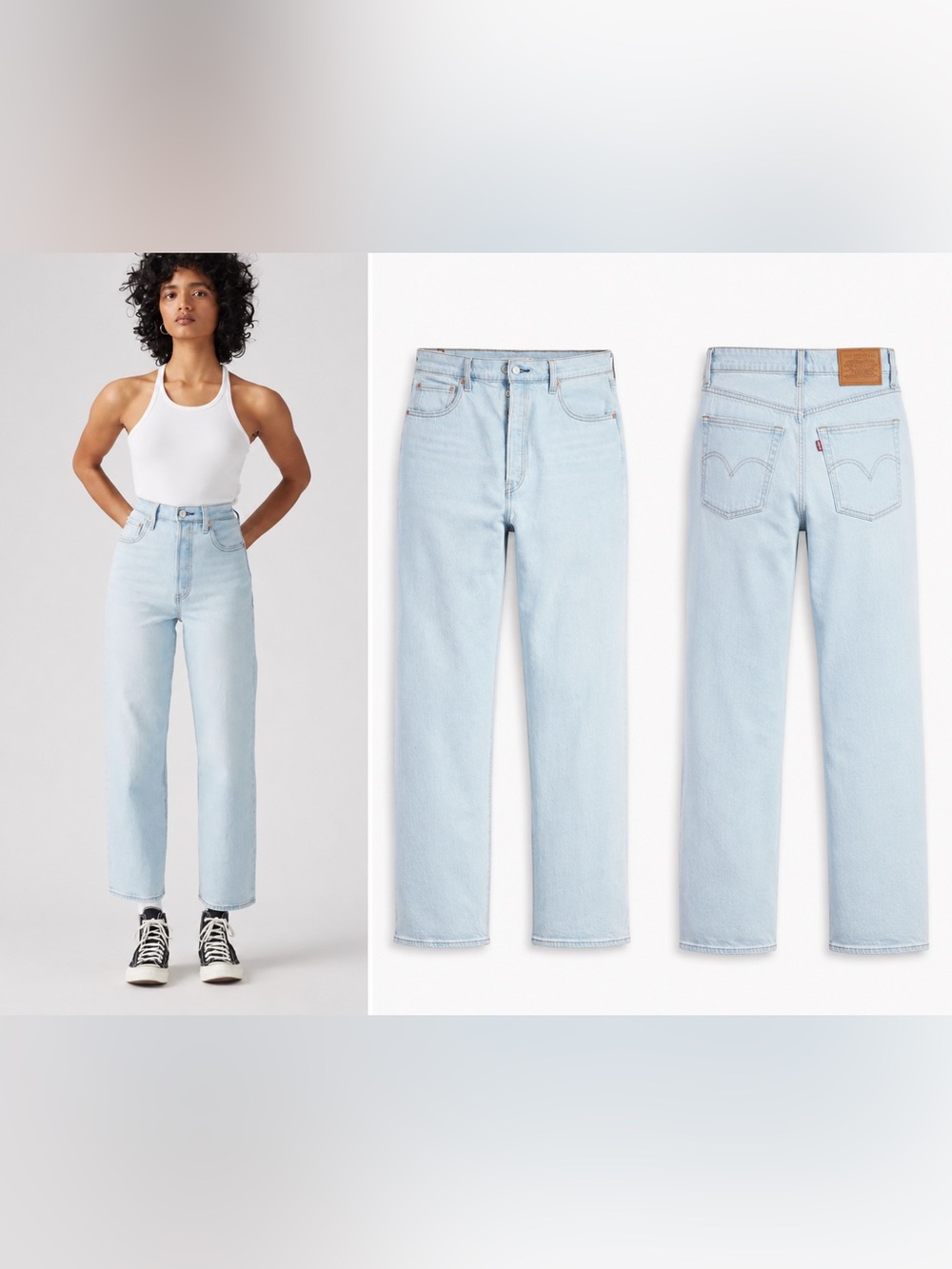 Levi’s Premium Ribcage Straight Ankle Jeans Celeste W27/L29 NWOT
